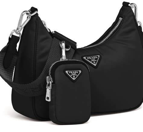 prada multi pochette black|prada shoulder bag re edition.